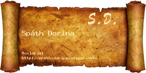 Spáth Dorina névjegykártya